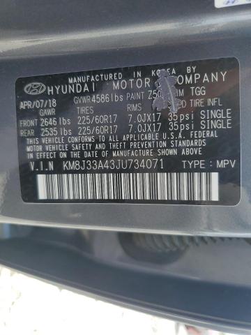 2018 HYUNDAI TUCSON SEL - KM8J33A43JU734071