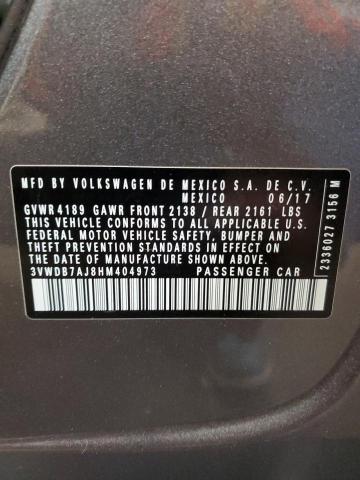 2017 VOLKSWAGEN JETTA SE - 3VWDB7AJ8HM404973