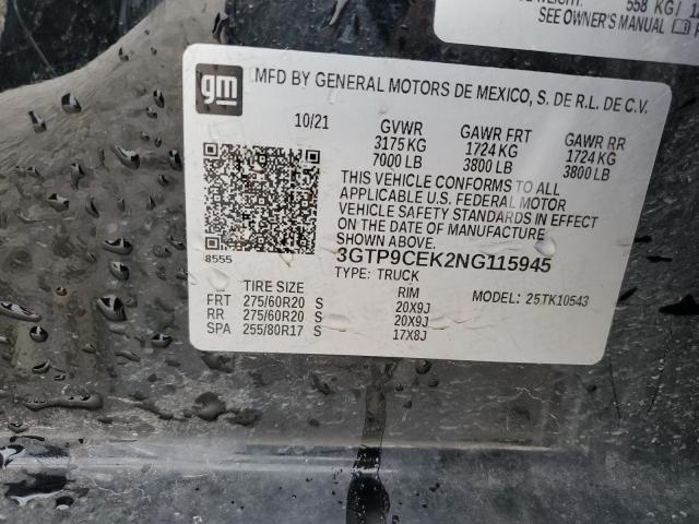 2022 GMC SIERRA LIM - 3GTP9CEK2NG115945