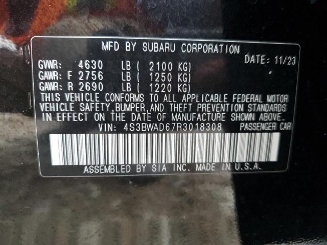 2024 SUBARU LEGACY PRE 4S3BWAD67R3018308