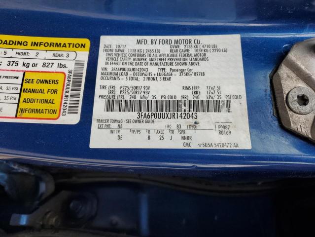 2018 FORD FUSION S H 3FA6P0UUXJR142043