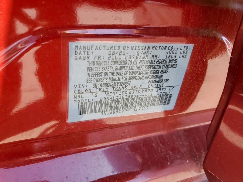 2021 NISSAN SENTRA SV - 3N1AB8CV3MY324367