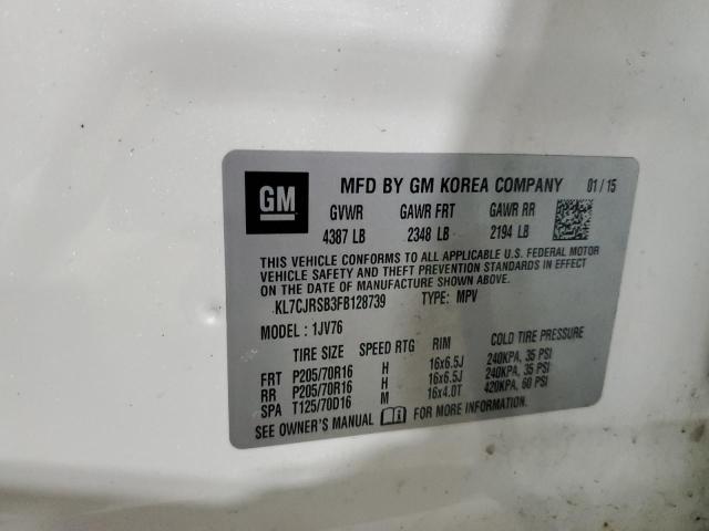 2015 CHEVROLET TRAX 1LT - KL7CJRSB3FB128739