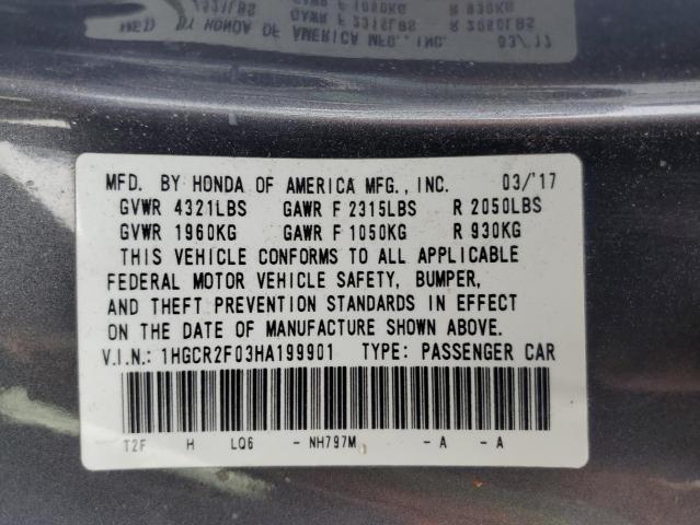 2017 HONDA ACCORD EX - 1HGCR2F03HA199901
