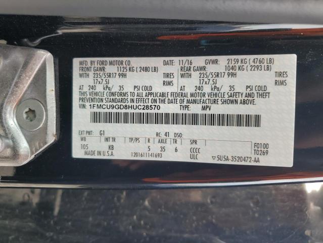 2017 FORD ESCAPE SE - 1FMCU9GD8HUC28570