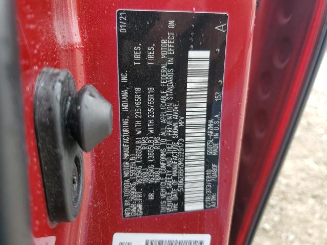 2021 TOYOTA HIGHLANDER - 5TDGZRBH2MS529173