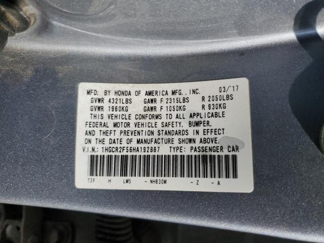 2017 HONDA ACCORD SPO - 1HGCR2F56HA192887