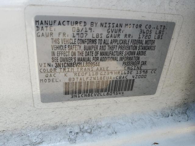 2020 NISSAN VERSA SV - 3N1CN8EV2LL809544