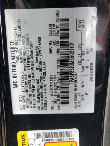 2021 FORD MUSTANG SH 1FA6P8SJ0M5503102