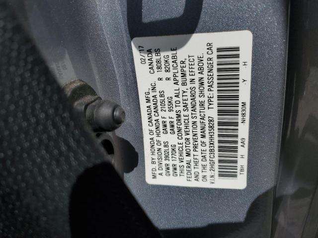 2017 HONDA CIVIC EX - 2HGFC3B3XHH358287