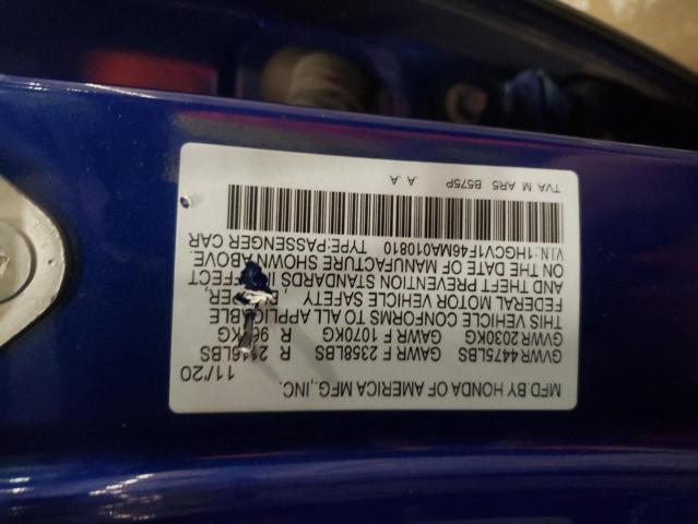 2021 HONDA ACCORD SPO - 1HGCV1F46MA010810