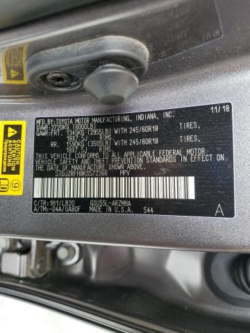 2019 TOYOTA HIGHLANDER - 5TDJZRFH8KS572266