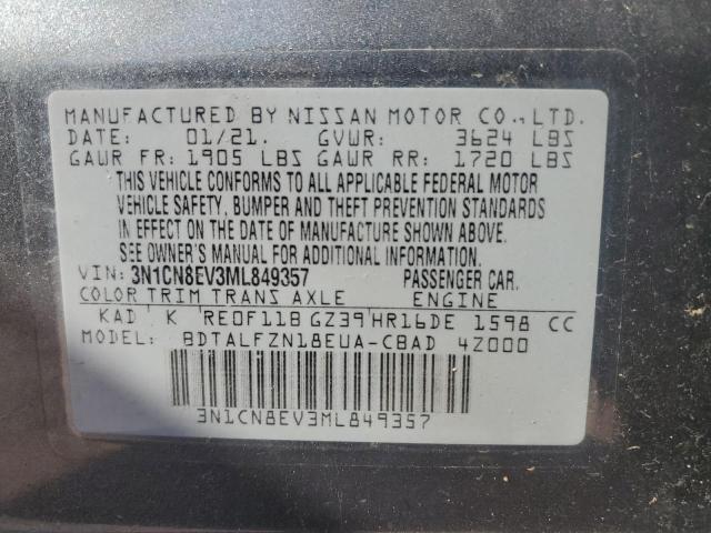 2021 NISSAN VERSA SV - 3N1CN8EV3ML849357