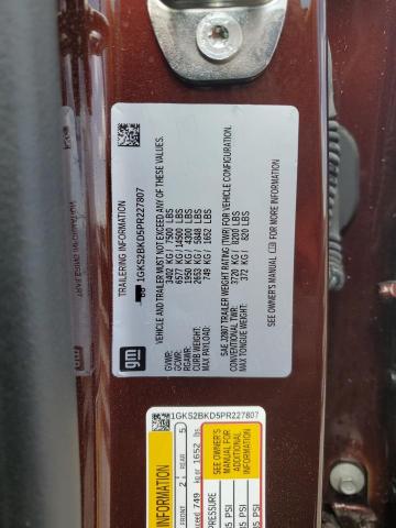 2023 GMC YUKON SLT 1GKS2BKD5PR227807