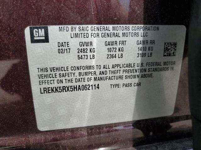 2017 CADILLAC CT6 PREMIU - LREKK5RX5HA062114