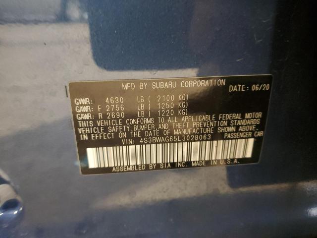 2020 SUBARU LEGACY SPO 4S3BWAG65L3028063