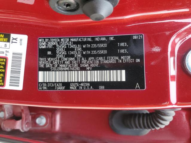 2021 TOYOTA HIGHLANDER - 5TDJZRBH8MS146280