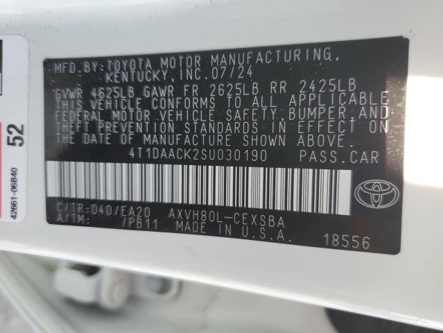2025 TOYOTA CAMRY XSE - 4T1DAACK2SU030190