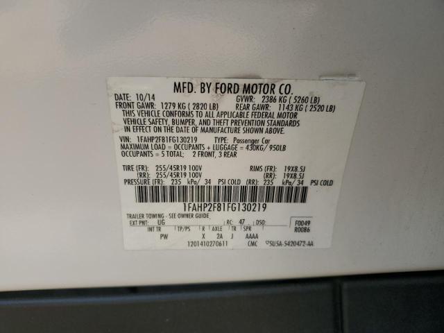 2015 FORD TAURUS LIM - 1FAHP2F81FG130219