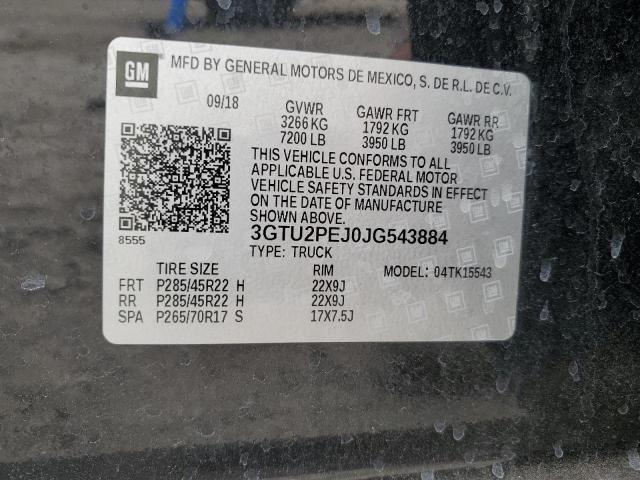 2018 GMC SIERRA K15 - 3GTU2PEJ0JG543884
