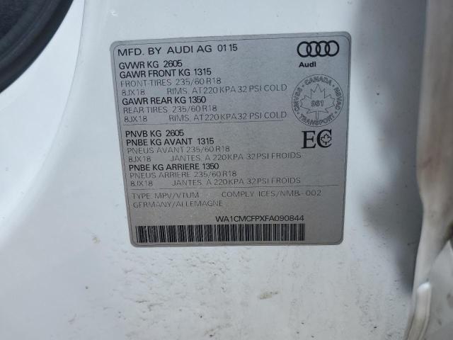 2015 AUDI Q5 TDI PRE WA1CMCFPXFA090844