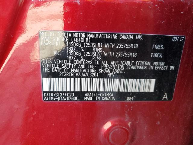 2018 TOYOTA RAV4 ADVEN - 2T3RFREV7JW703204
