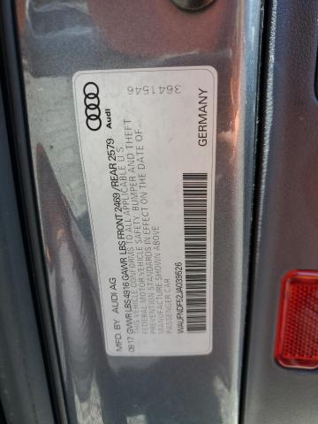 2018 AUDI A5 PRESTIG WAUFNDF52JA039526