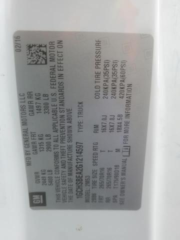 2016 CHEVROLET COLORADO - 1GCHSBEA2G1214597