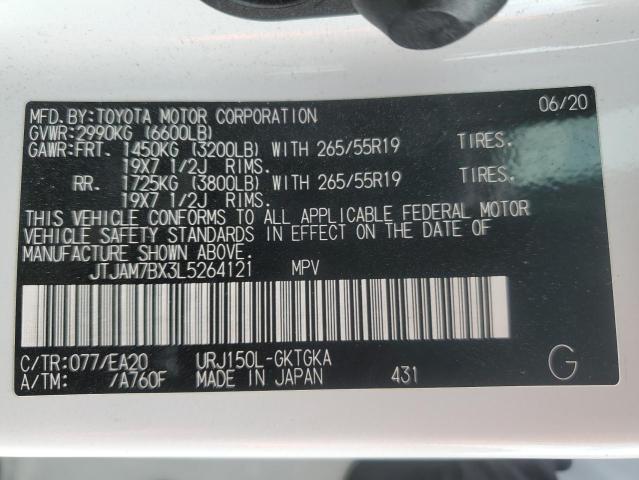2020 LEXUS GX 460 PRE JTJAM7BX3L5264121
