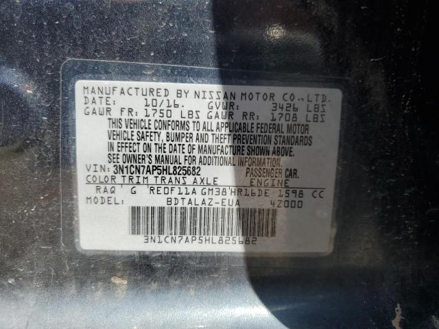 2017 NISSAN VERSA S - 3N1CN7AP5HL825682