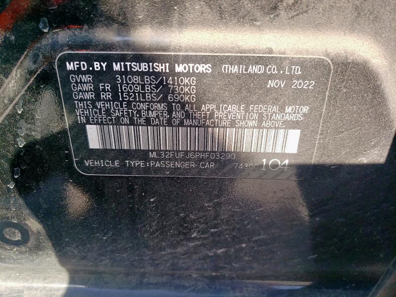 2023 MITSUBISHI MIRAGE G4 ML32FUFJ6PHF03290