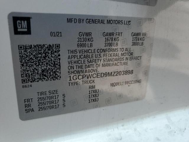 2021 CHEVROLET SILVERADO - 1GCPWCED9MZ203898