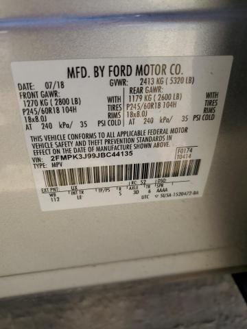 2018 FORD EDGE SEL - 2FMPK3J99JBC44135
