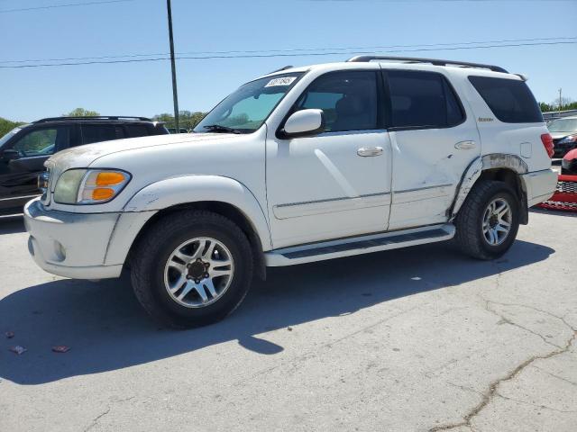 TOYOTA SEQUOIA LI 2003 white  gas 5TDZT38A03S179655 photo #1
