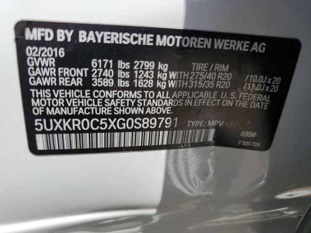 2016 BMW X5 XDRIVE3 - 5UXKR0C5XG0S89791