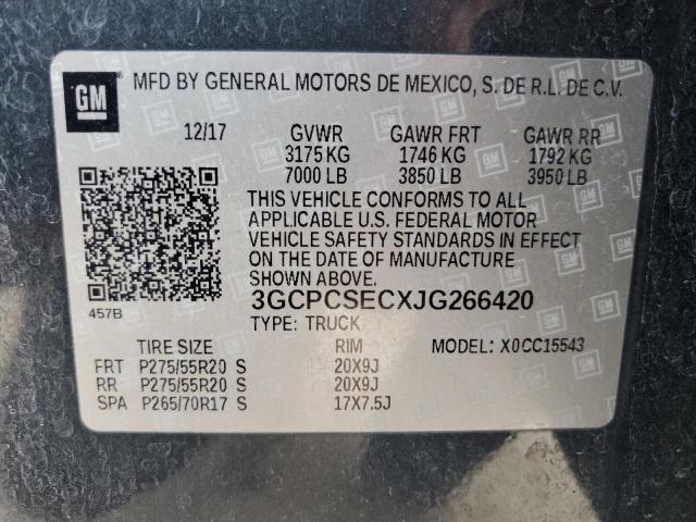 2018 CHEVROLET SILVERADO - 3GCPCSECXJG266420