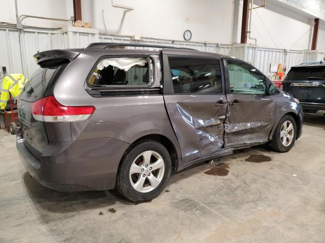 TOYOTA SIENNA LE 2013 gray sports v gas 5TDKK3DC5DS365060 photo #4