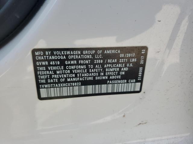 2017 VOLKSWAGEN PASSAT R-L - 1VWDT7A3XHC078822