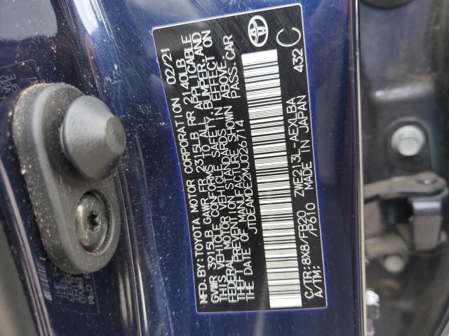 2021 TOYOTA COROLLA LE - JTDEAMDE2MJ026714