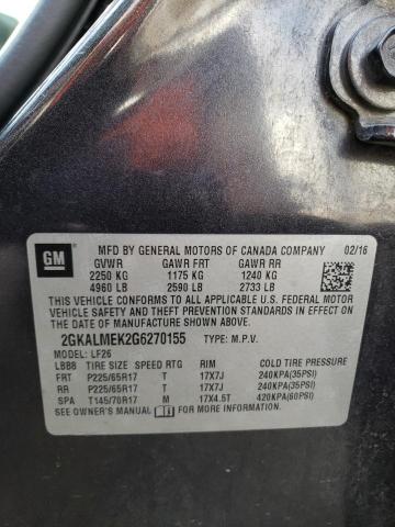 2016 GMC TERRAIN SL - 2GKALMEK2G6270155