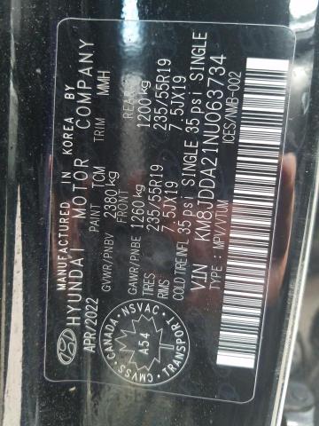 2022 HYUNDAI TUCSON LUX KM8JDDA21NU063734