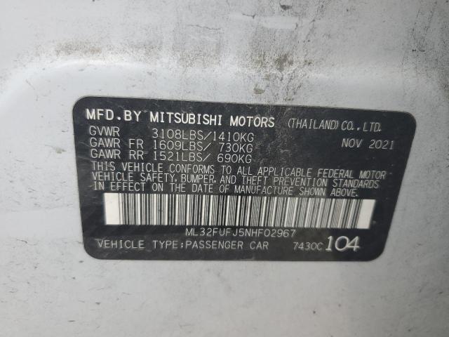 2022 MITSUBISHI MIRAGE G4 - ML32FUFJ5NHF02967