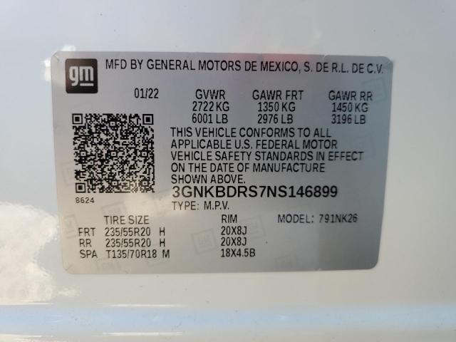 2022 CHEVROLET BLAZER 3LT - 3GNKBDRS7NS146899