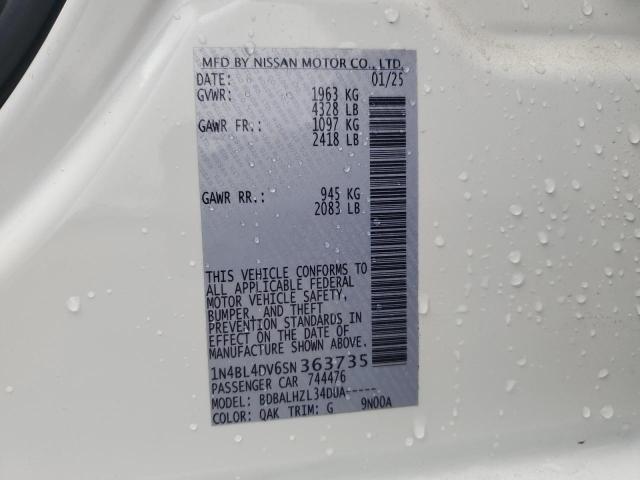 2025 NISSAN ALTIMA SV - 1N4BL4DV6SN363735