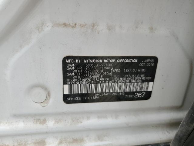2017 MITSUBISHI OUTLANDER - JA4JZ4AX6HZ012443