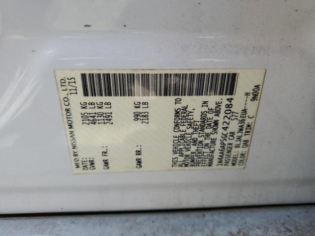 2016 NISSAN MAXIMA 3.5 - 1N4AA6AP5GC422084