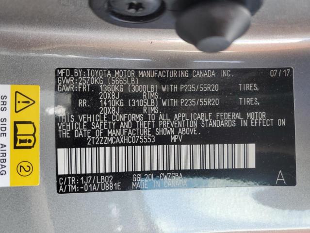 2017 LEXUS RX 350 BAS - 2T2ZZMCAXHC075553