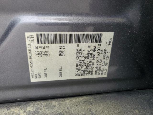 2020 NISSAN MAXIMA SV - 1N4AA6CV3LC362070