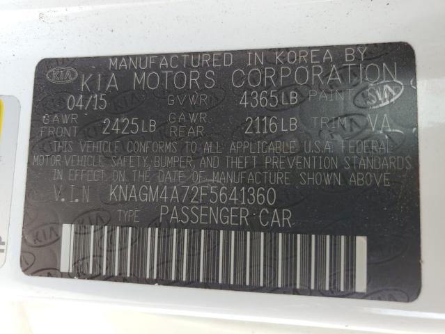 2015 KIA OPTIMA LX - KNAGM4A72F5641360
