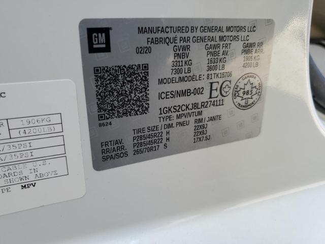 2020 GMC YUKON DENA - 1GKS2CKJ8LR274111